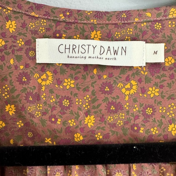 Christy Dawn The Dawn Dress Brown Floral Prairie Organic Cotton Cottagecore M - Picture 5 of 8